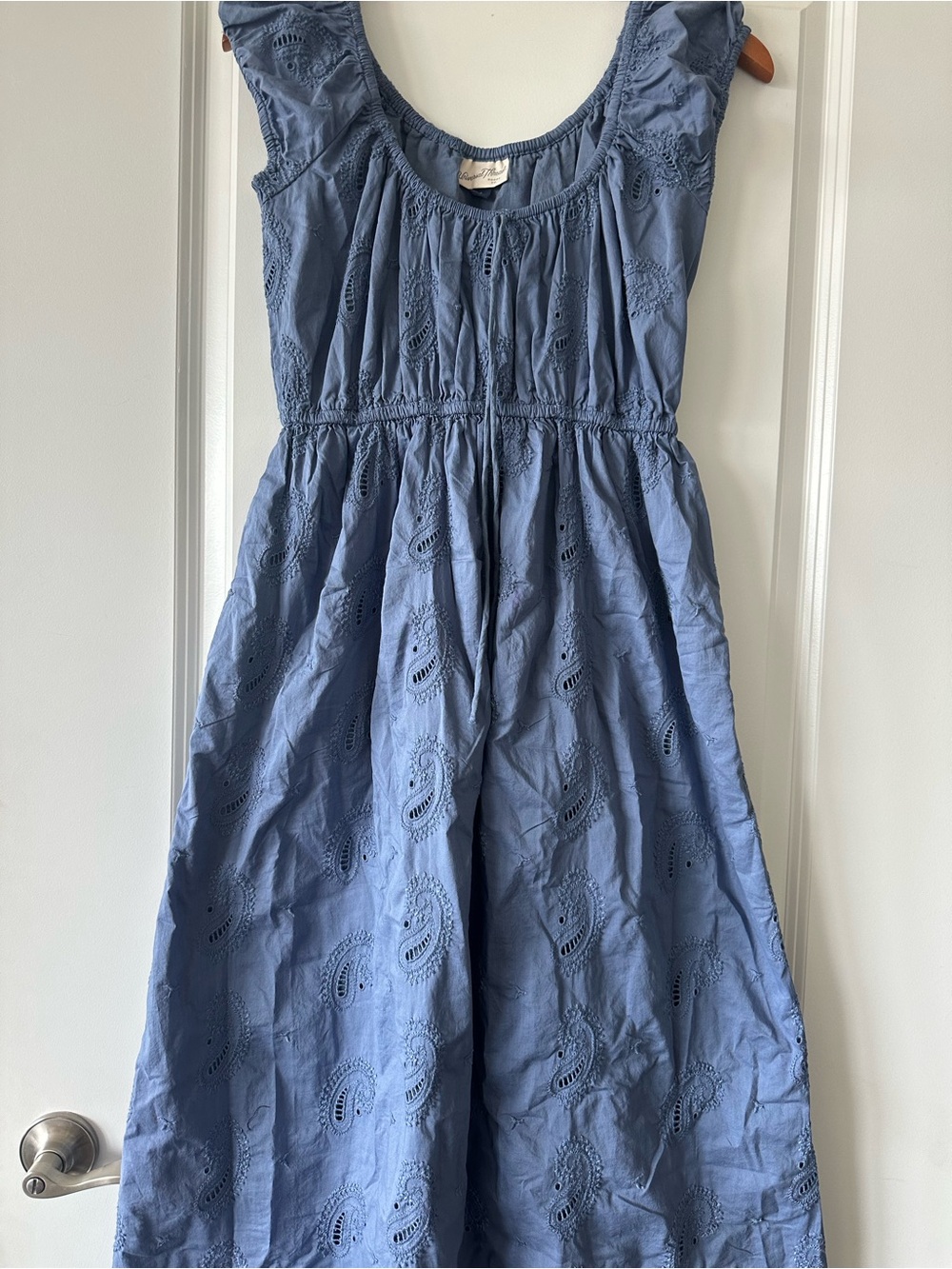 Womenβs Universal Thread Blue Eyelet Sundress